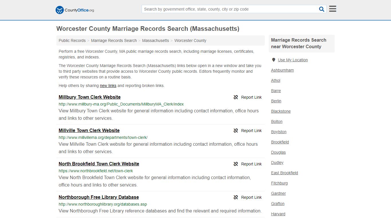 Marriage Records Search - Worcester County, MA (Marriage ...